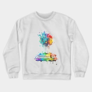 Colourful Keyboard Explosion - I love programming Crewneck Sweatshirt